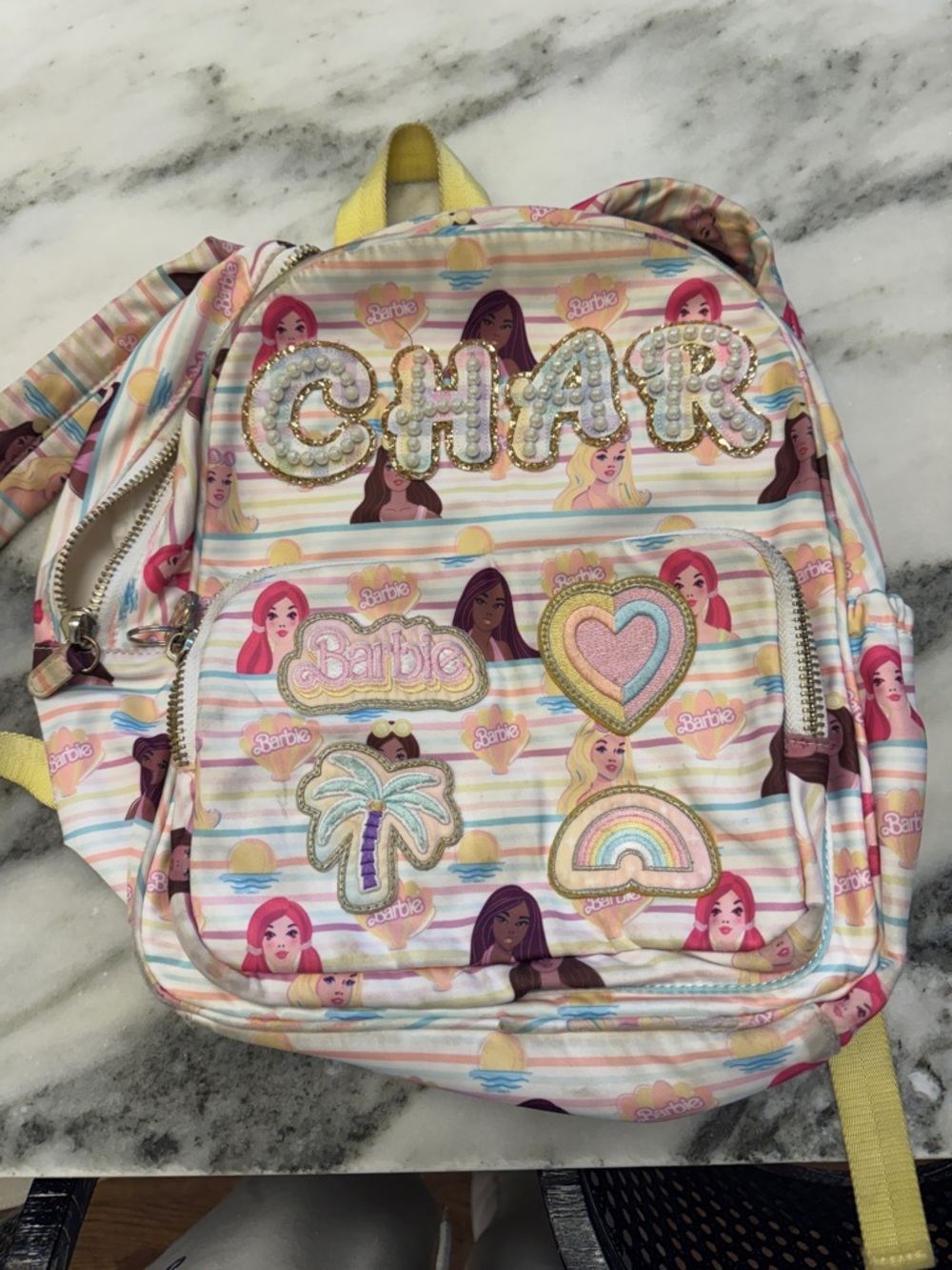 Stoney Clover Barbie Pink Multi-Color Embroidered Patch Backpack